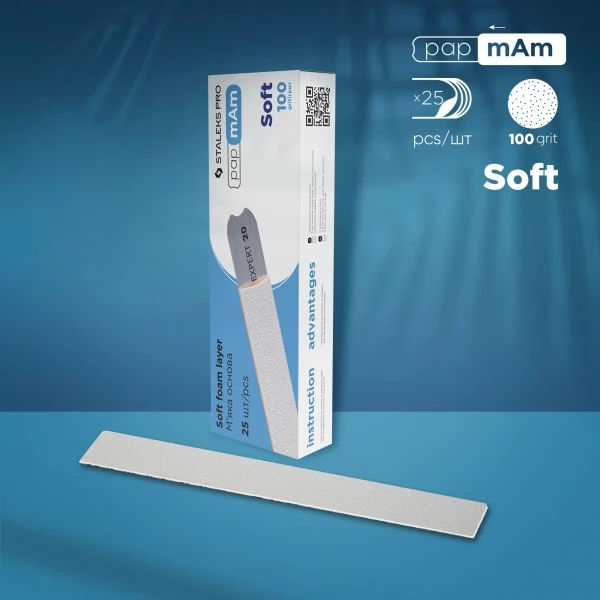Refill set nail file white papmAm (soft) EXPERT 20 100 grit (25 pcs) Refill set nail file white papmAm (soft) EXPERT 20 100 grit (25 pcs)