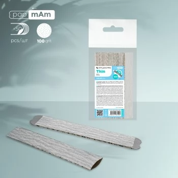 Refill set nail file papmAm streight file SMART 22 100 grit (50 pcs)