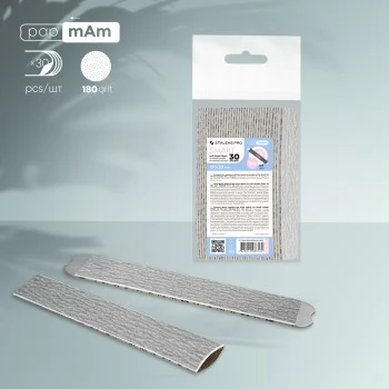 Refill set nail file papmAm streight file (soft) SMART 20 180 grit (30 pcs)