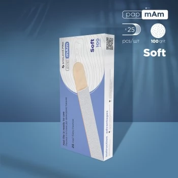 Refill set nail file white papmAm (soft) wood EXPERT 20 100 grit (25 pcs)