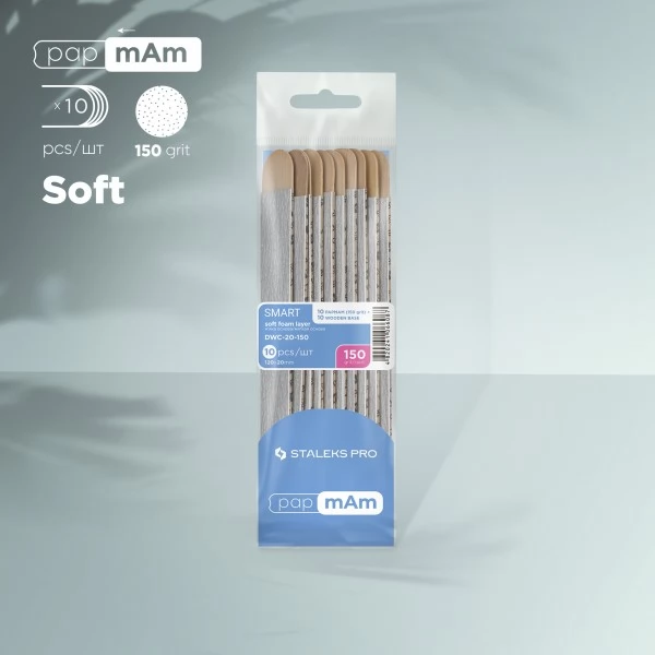 Refill set nail file papmAm (soft) wood SMART 20 150 grit (10 pcs) Refill set nail file papmAm (soft) wood SMART 20 150 grit (10 pcs)