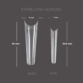 Touch Tips 240 pcs Extra long Almond