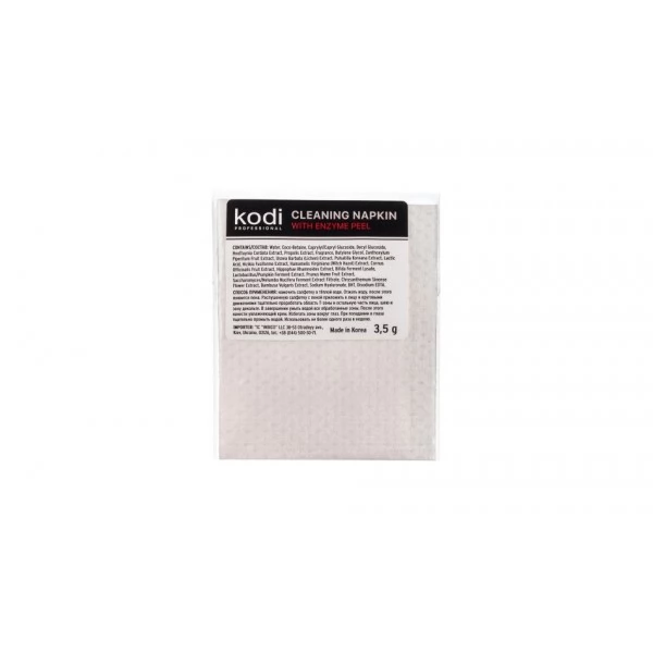 Cleaning napkin with enzyme peel Cleaning napkin with enzyme peel