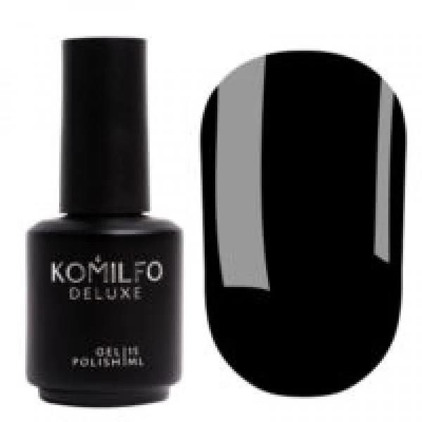 Gel polish Komilfo Deluxe Series D001 15 ml (black, enamel) Gel polish Komilfo Deluxe Series D001 15 ml (black, enamel)
