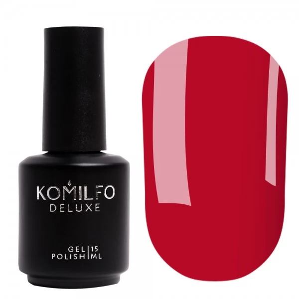 Gel polish Komilfo Deluxe Series D085 15 ml (raspberry red, enamel) Gel polish Komilfo Deluxe Series D085 15 ml (raspberry red, enamel)