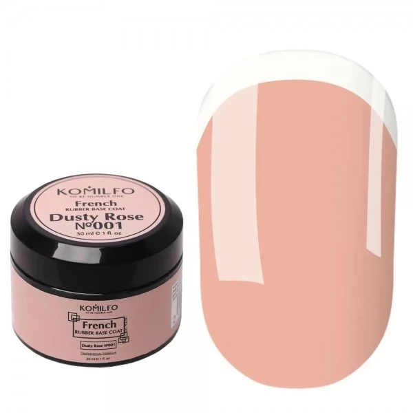 KOMILFO FRENCH RUBBER BASE 001 DUSTY ROSE 30 ml KOMILFO FRENCH RUBBER BASE 001 DUSTY ROSE 30 ml
