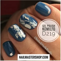 Gel polish D219 8 ml Komilfo Deluxe (muted, turquoise blue, enamel)