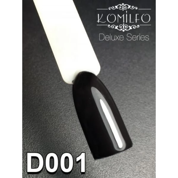 Gel polish D001 8 ml Komilfo Deluxe (black, enamel) Gel polish D001 8 ml Komilfo Deluxe (black, enamel)