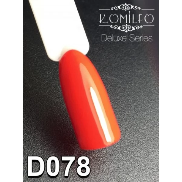 Gel polish D078 8 ml Komilfo Deluxe (coral red, enamel) Gel polish D078 8 ml Komilfo Deluxe (coral red, enamel)