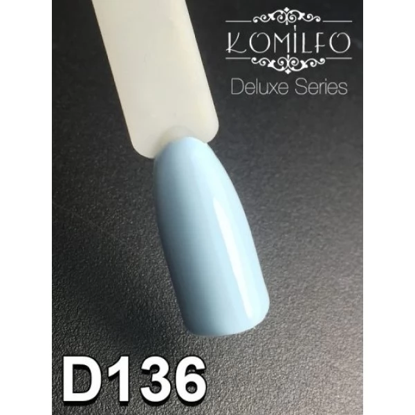 Gel polish D136 8 ml Komilfo Deluxe (pale blue, enamel) Gel polish D136 8 ml Komilfo Deluxe (pale blue, enamel)
