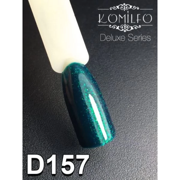 Gel polish D157 8 ml Komilfo Deluxe (dark bottle green, micro-gloss) Gel polish D157 8 ml Komilfo Deluxe (dark bottle green, micro-gloss)