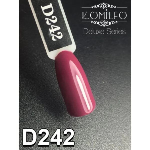 Gel polish D242 8 ml Komilfo Deluxe (classic marsala, enamel) Gel polish D242 8 ml Komilfo Deluxe (classic marsala, enamel)