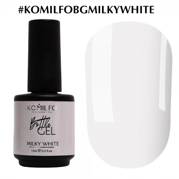 Komilfo Bottle Gel Milky White 15 ml with brush Komilfo Bottle Gel Milky White 15 ml with brush