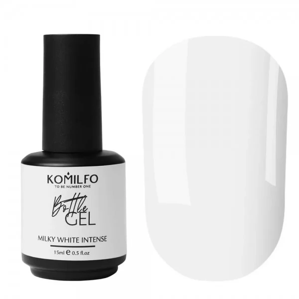 Komilfo Bottle Gel Milky White Intense 15 ml with brush Komilfo Bottle Gel Milky White Intense 15 ml with brush