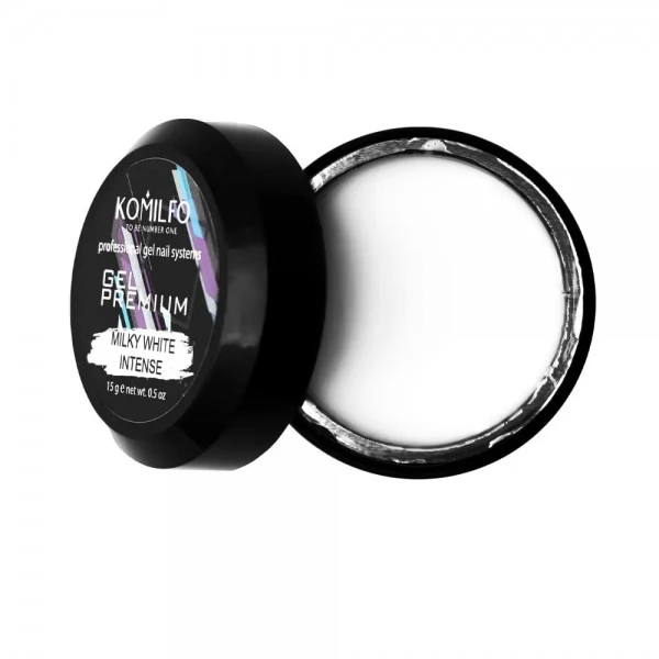 Komilfo Gel Premium Milky White Intense 15 gr Komilfo Gel Premium Milky White Intense 15 gr