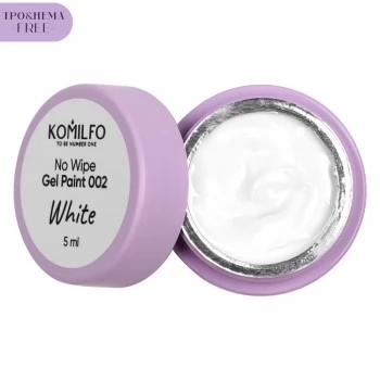 Komilfo No Wipe Gel Paint White 002 HEMA/TPO free 5 ml