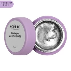 Komilfo No Wipe Gel Paint Silver 004 HEMA/TPO free 5 ml