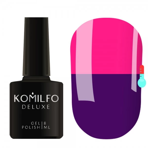 Gel Polish Komilfo DeLuxe Termo C009 (bright purple when heated - bright pink) 8 ml Gel Polish Komilfo DeLuxe Termo C009 (bright purple when heated - bright pink) 8 ml