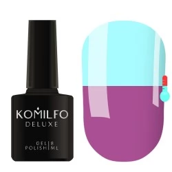 Gel polish Komilfo DeLuxe Termo C011 (muted lilac-pink when heated - blue) 8 ml