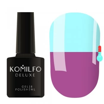 Gel polish Komilfo DeLuxe Termo C011 (muted lilac-pink when heated - blue) 8 ml