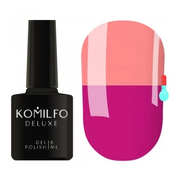 Gel Polish Komilfo DeLuxe Termo C013 (hot pink when heated - muted peach pink) 8 ml