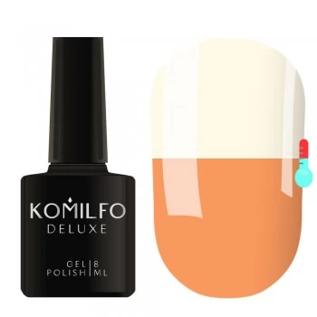 Gel Polish Komilfo DeLuxe Termo C016 (peach-orange when heated - white) 8 ml