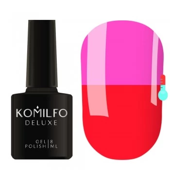 Gel Polish Komilfo DeLuxe Termo C020 (bright red when heated - bright pink) 8 ml