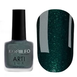Komilfo ArtiLux 028 nail polish (deep green with a microspray) 8 ml