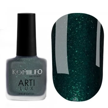 Komilfo ArtiLux 028 nail polish (deep green with a microspray) 8 ml