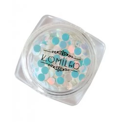 Komilfo disco design №040 transparent with a silver-blue sheen 3 mm (1 g)