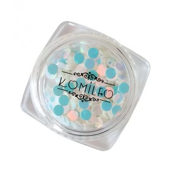 Komilfo disco design №040 transparent with a silver-blue sheen 3 mm (1 g)
