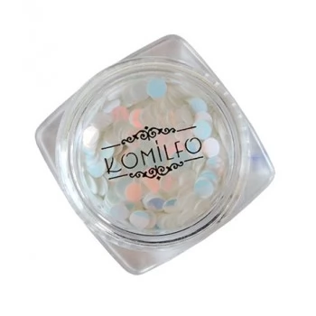 Komilfo disco design No. 042 white hologram (pink overflow) 3 mm (1 g)