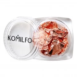 Komilfo Foil crimped for nails in a tin rose gold