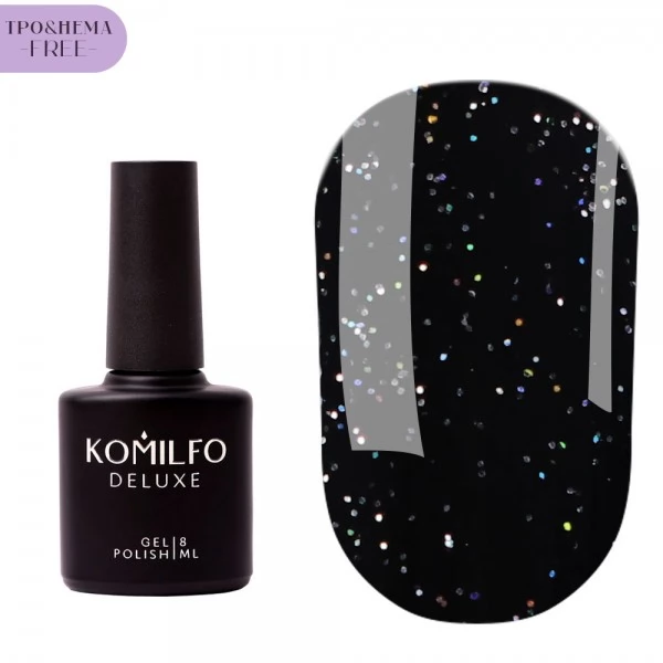 Komilfo No Wipe Holographic Top HEMA/TPO free holographic top without a sticky layer 8 ml