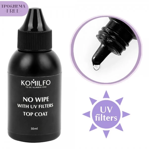 Komilfo No Wipe with UV Top HEMA/TPO free 50 ml (a barrel with a spout)