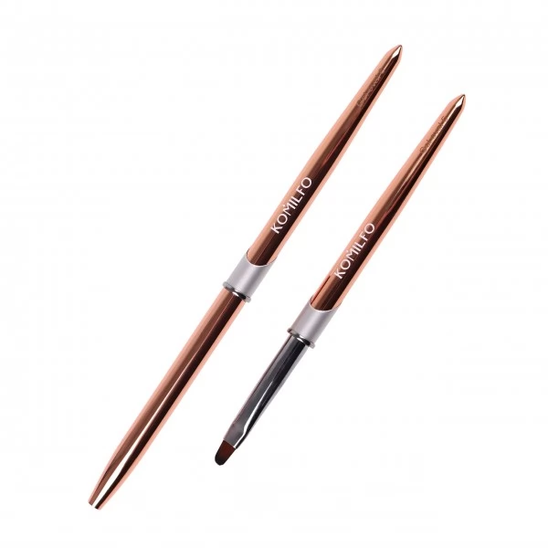 Brush Komilfo Rose gold Gel oval 6 (Nylon)