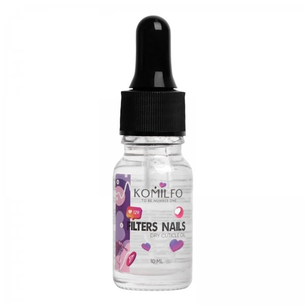 Komilfo Dry Cuticle Oil with Shimmer Filters Nails 10 ml Komilfo Dry Cuticle Oil with Shimmer Filters Nails 10 ml
