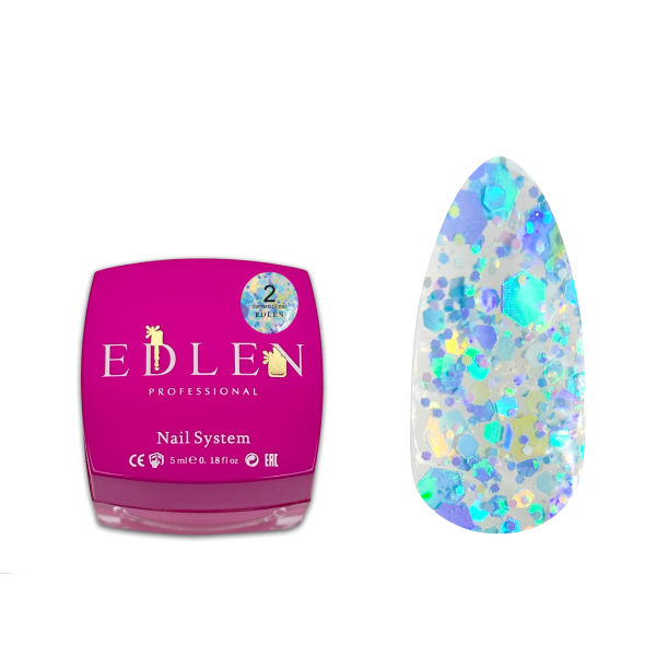 Gel polish Confetti Glitter Edlen 5 ml no.02 Gel polish Confetti Glitter Edlen 5 ml no.02