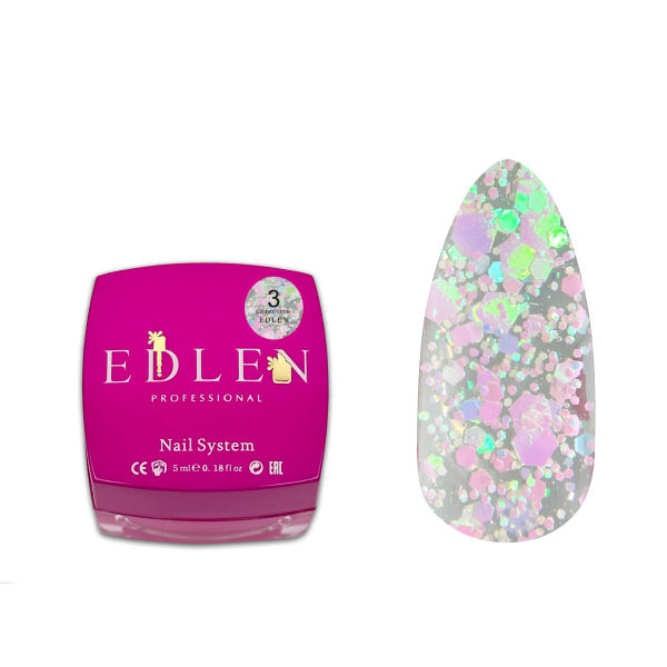 Gel polish Confetti Glitter Edlen 5 ml no.03 Gel polish Confetti Glitter Edlen 5 ml no.03