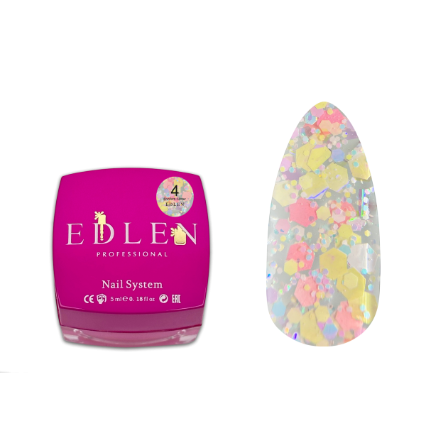 Gel polish Confetti Glitter Edlen 5 ml no.04 Gel polish Confetti Glitter Edlen 5 ml no.04
