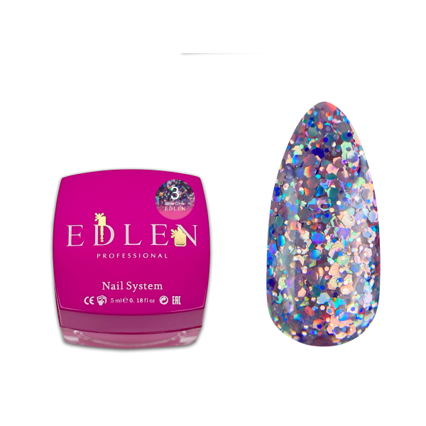 Gel polish Disco Glitter Edlen 5 ml no.03 Gel polish Disco Glitter Edlen 5 ml no.03