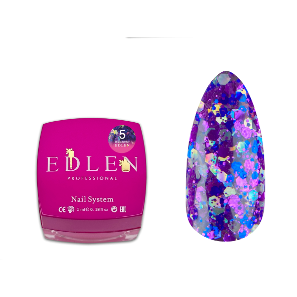 Gel polish Disco Glitter Edlen 5 ml no.05 Gel polish Disco Glitter Edlen 5 ml no.05