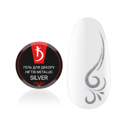 Metallic (Silver) nail decoration gel 4 g Kodi professional