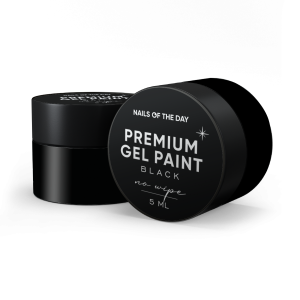Gel paint NO wipe NAILSOFTHEDAY Black 5 ml Gel paint NO wipe NAILSOFTHEDAY Black 5 ml