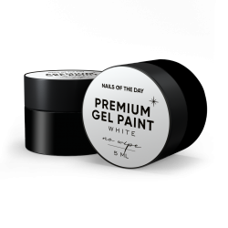 Gel paint NO wipe NAILSOFTHEDAY White 5 ml 