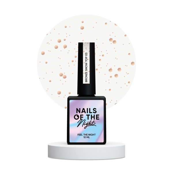 Top NAILSOFTHENIGHT SNOW Bronze 10 ml Top NAILSOFTHENIGHT SNOW Bronze 10 ml