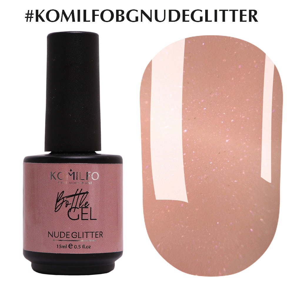 Купите оригинальный Komilfo Bottle Gel Nude Glitter 15 ml with brush  официальный магазин nailmastershop. Лучшая цена. ✈ Быстрая доставка по  всему миру.